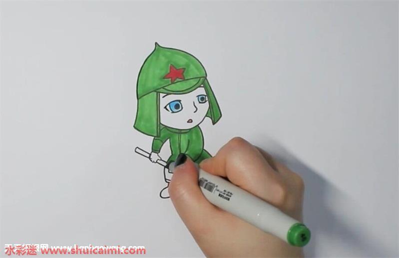保尔柯察金怎么画 保尔柯察金简笔画图片带颜色