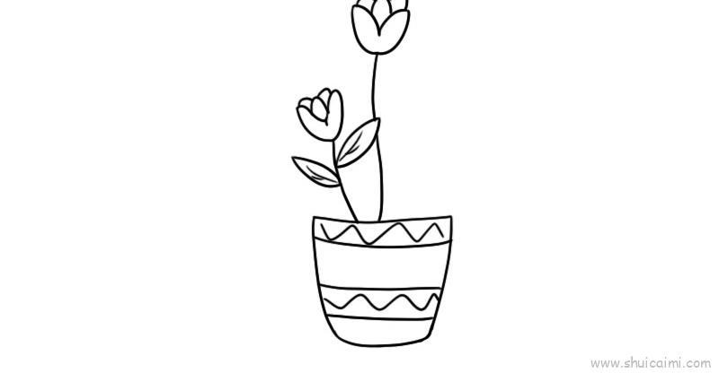郁金香儿童画怎么画 郁金香简笔画画法