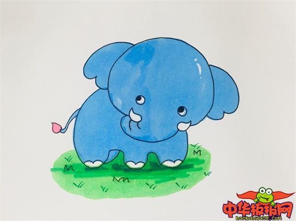 大象怎么画 大象简笔画简单易画彩色