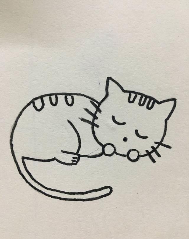 猫咪图片简笔画 卡通猫咪图片简笔画