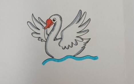 天鹅简笔画图片大全 天鹅简笔画图片大全漂亮