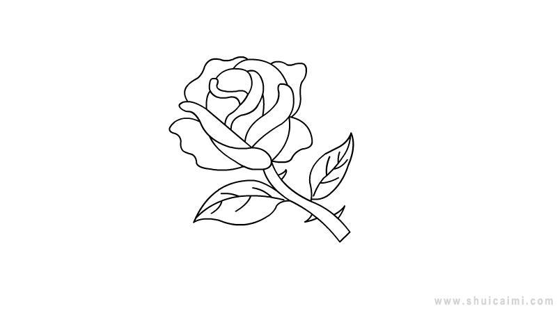 玫瑰花简笔画怎么画 玫瑰花简笔画画法