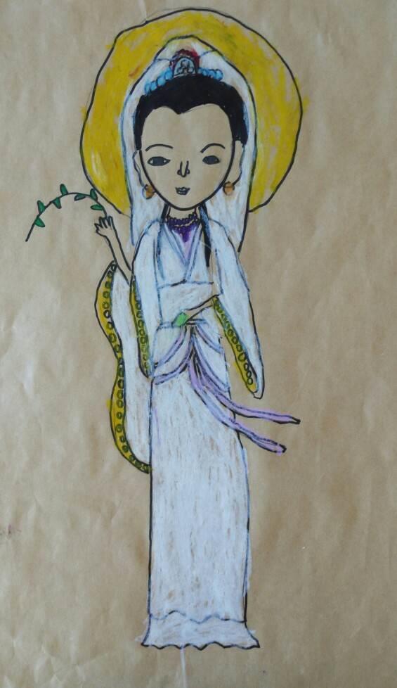 简单又好看到观音菩萨简笔画 教我怎么画简笔画的观音菩萨