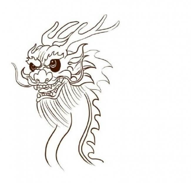 龙头的简笔画图片大全 龙头的简笔画图片大全集霸气