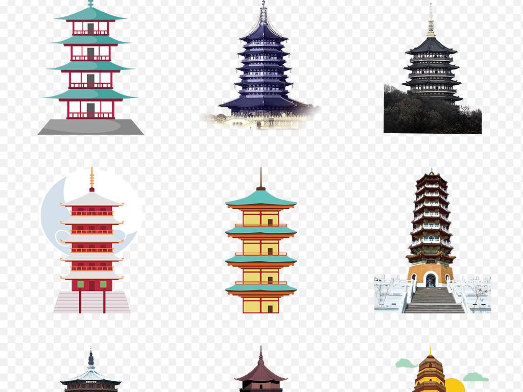 雷峰塔简笔画 雷峰塔简笔画儿童简笔画