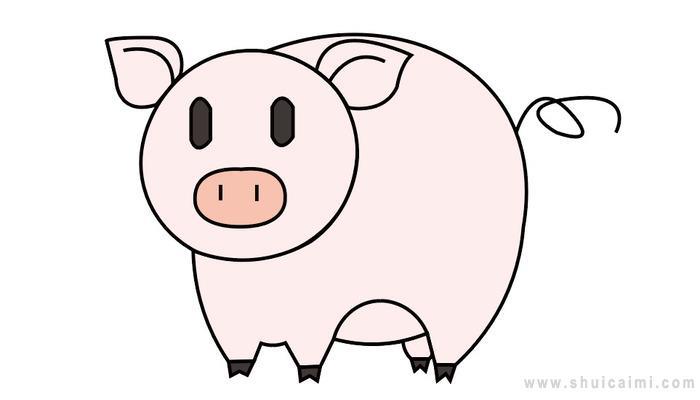 可爱小猪简笔画怎么画 可爱小猪简笔画画法