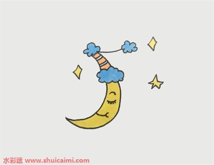 月亮怎么画 月亮简笔画简单彩色