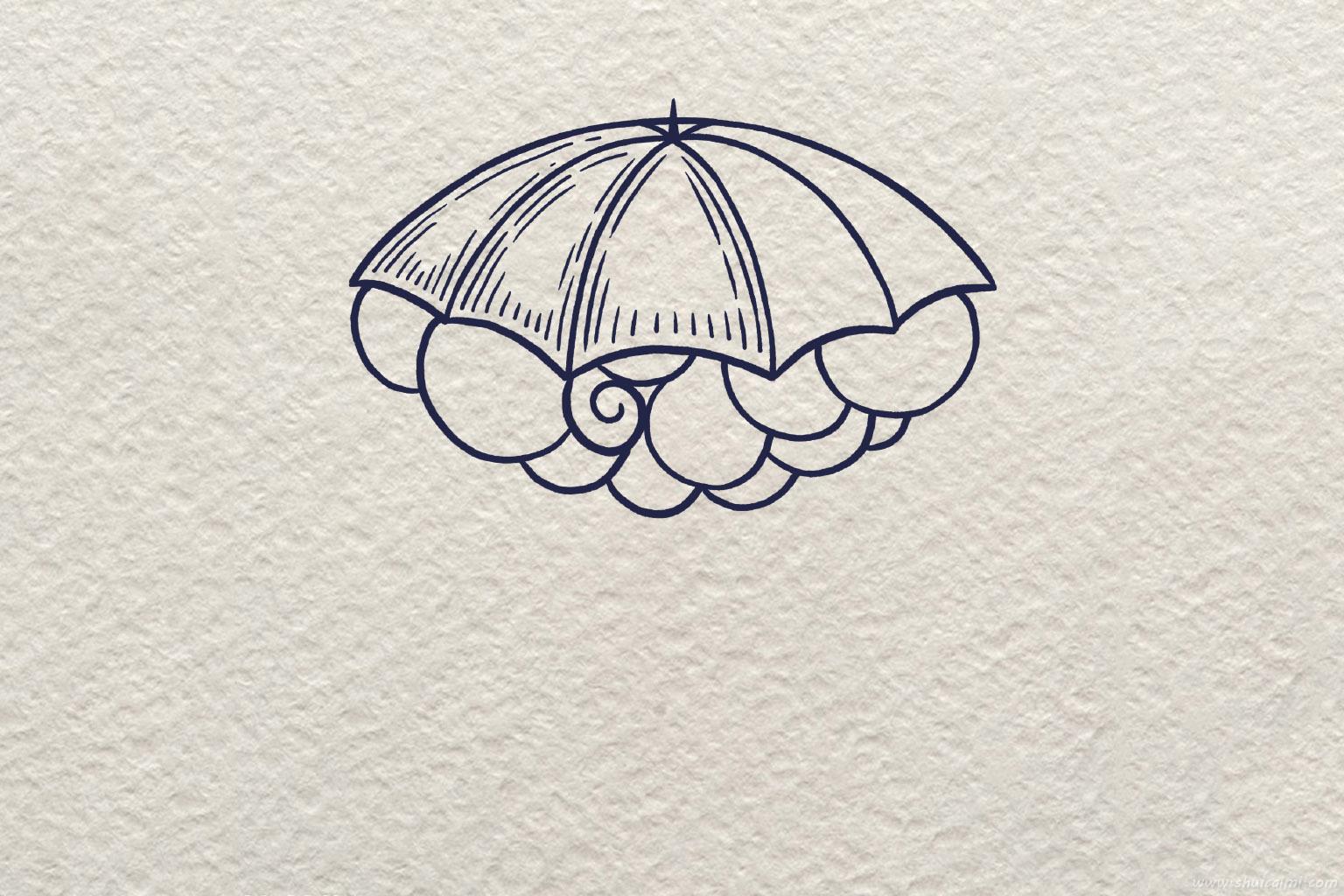 创意暴雨怎么画 创意暴雨简笔画图片大全带颜色