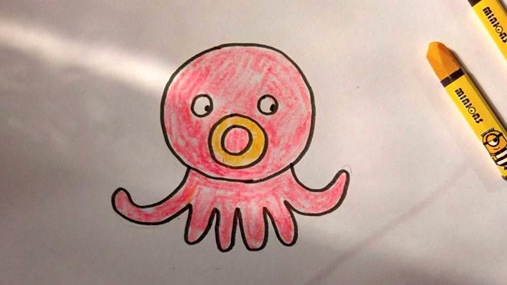 章鱼简笔画 章鱼简笔画画法可爱