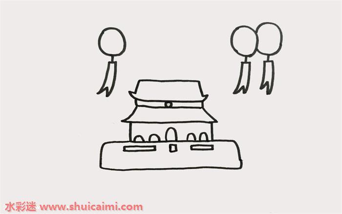 北京天安门怎么画 北京天安门简笔画简单易画彩色