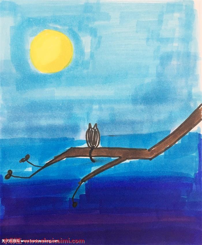 4个步骤教你用马克笔怎么画星空风景画