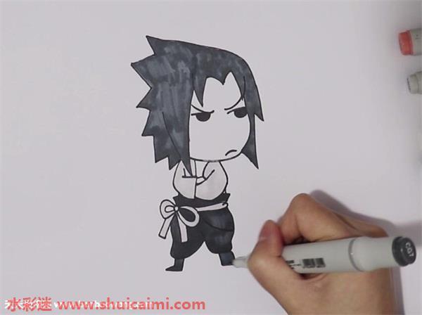 佐助怎么画 佐助简笔画彩色