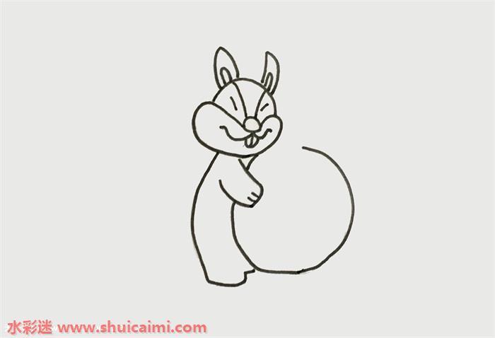 小松鼠怎么画 小松鼠简笔画图片大全彩色