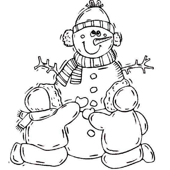 堆雪人简笔画图片大全 堆雪人简笔画图片大全大图