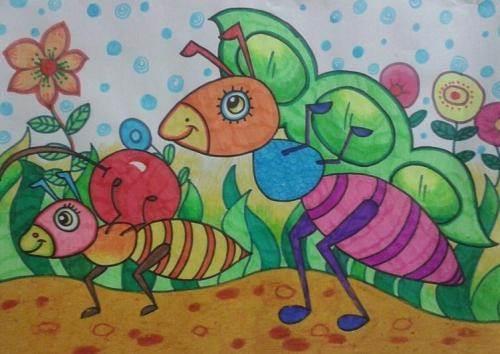 小蚂蚁简笔画 小蚂蚁简笔画彩色