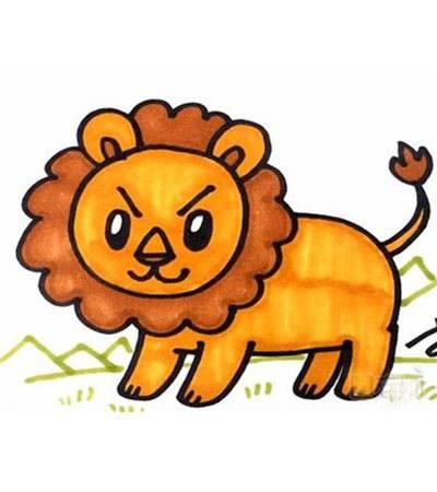 画狮子的简笔画 幼儿画狮子的简笔画