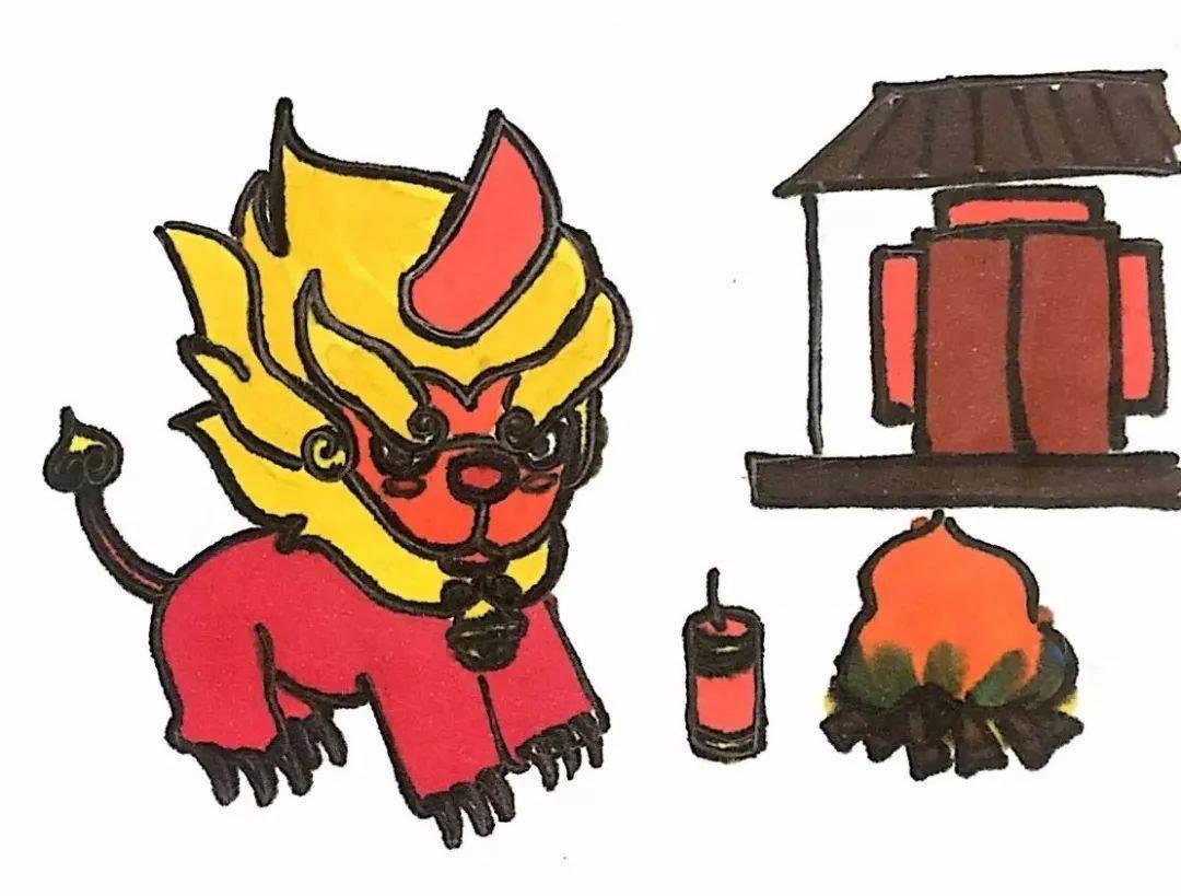 年兽儿童画简笔画素材 年兽儿童画简笔画素材大全