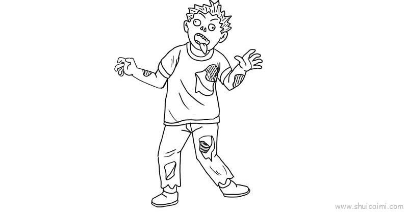 僵尸儿童画怎么画 僵尸简笔画图片大全