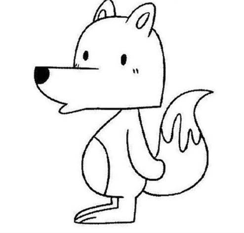 狼简笔画 狼简笔画儿童画