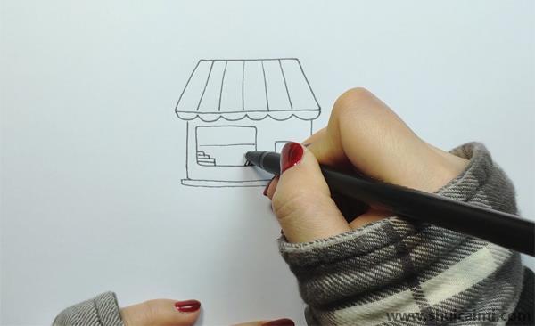 书店儿童画怎么画 书店简笔画好看