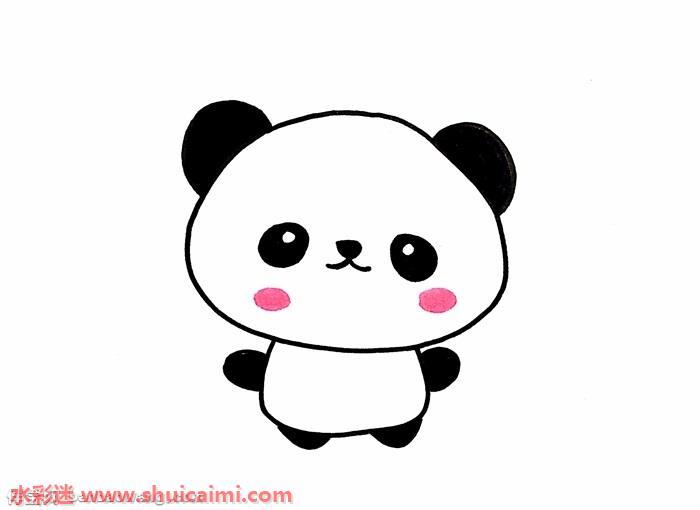大熊猫可爱怎么画 大熊猫可爱简笔画简单易画彩色