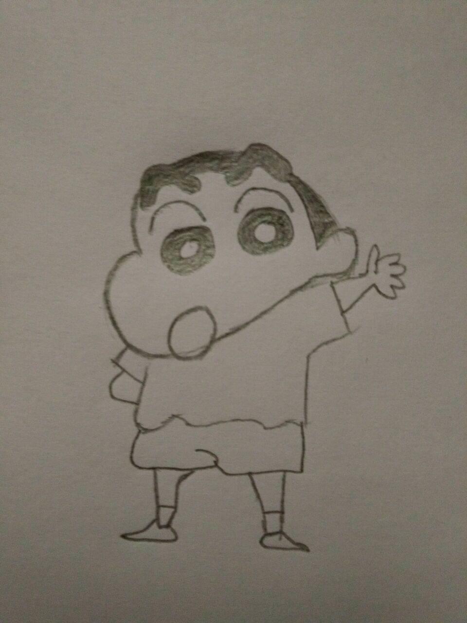 蜡笔小新简笔画 蜡笔小新简笔画简单