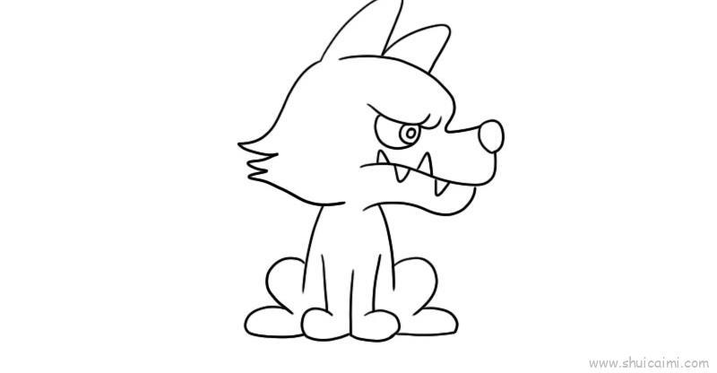 狼儿童画怎么画 狼简笔画步骤