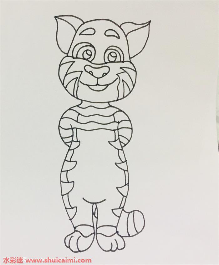 会说话汤姆猫怎么画 会说话汤姆猫简笔画简单又漂亮