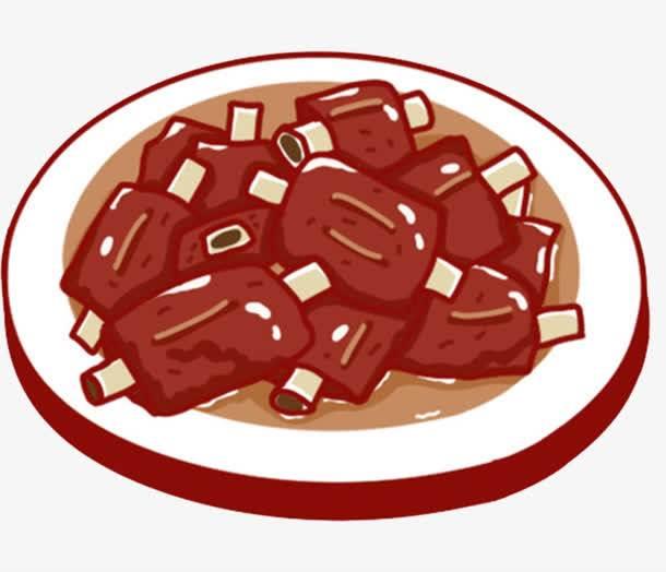 排骨简笔画 排骨简笔画图片彩色