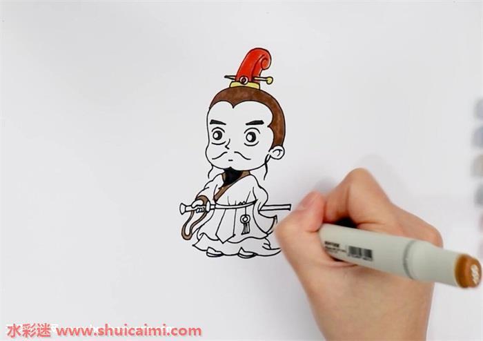 屈原怎么画 屈原简笔画简单好看带颜色
