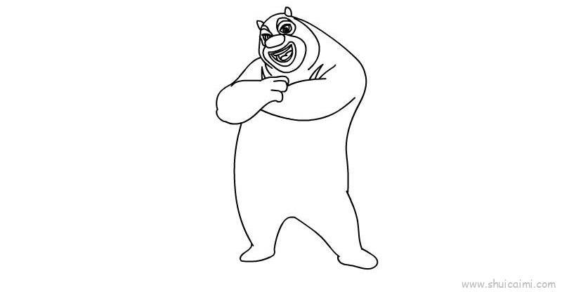 熊大儿童画怎么画 熊大简笔画顺序