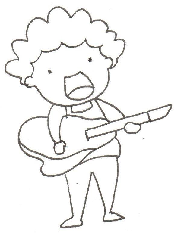 乐队组合的简笔画怎么画 乐队组合的简笔画画法