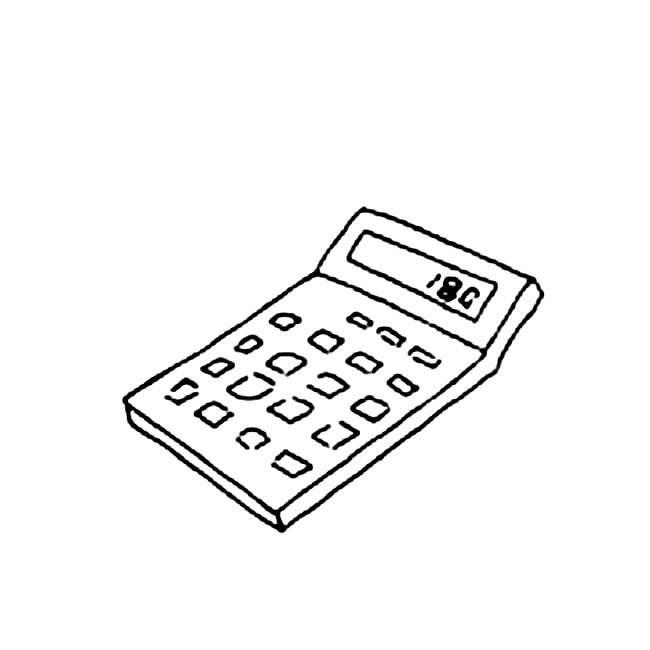 计算器简笔画 计算器简笔画图片大全大图