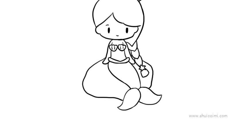 美人鱼公主儿童画怎么画 美人鱼公主简笔画步骤