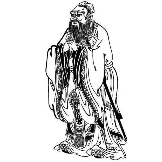 孔子简笔画 孔子简笔画q版