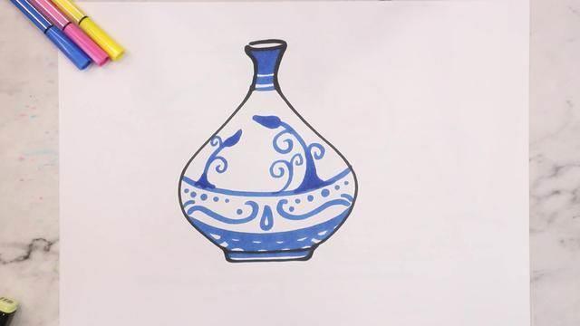 青花瓷简笔画 青花瓷简笔画图片大全