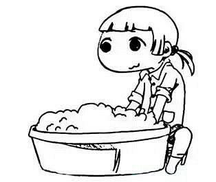 做家务简笔画图片大全 做家务简笔画图片大全彩色