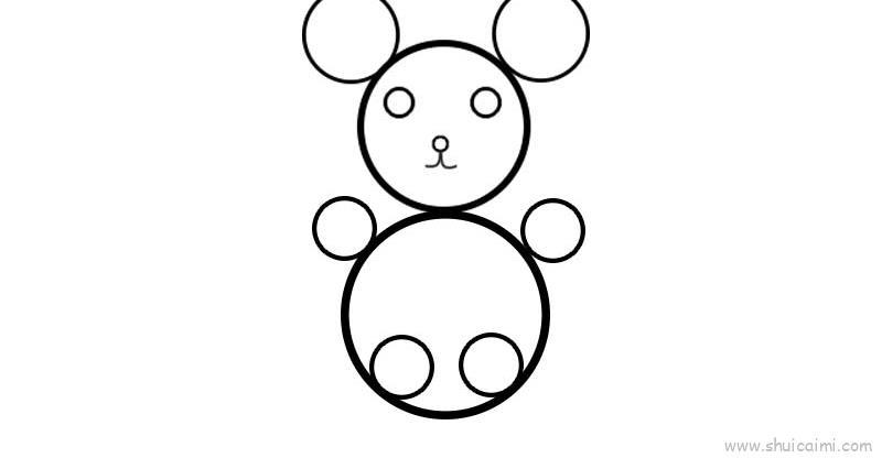 小熊儿童画怎么画 小熊简笔画步骤