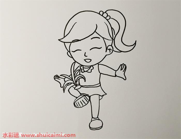 小朋友踢毽子怎么画 小朋友踢毽子简笔画简单好看彩色