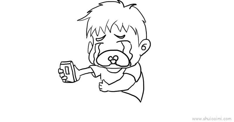 男孩哭儿童画怎么画 男孩哭简笔画简单又好看
