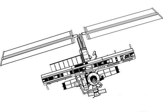 空间站简笔画 空间站简笔画涂色
