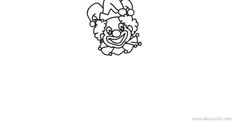 小丑儿童画怎么画 小丑简笔画步骤