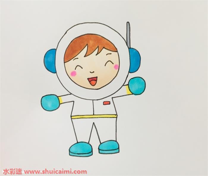 宇航员怎么画 宇航员简笔画步骤