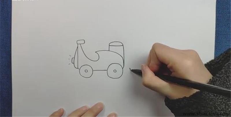 电动车儿童简笔画怎么画 电动车儿童画好看
