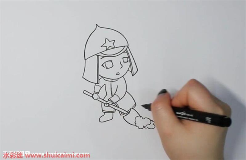 保尔柯察金怎么画 保尔柯察金简笔画图片带颜色