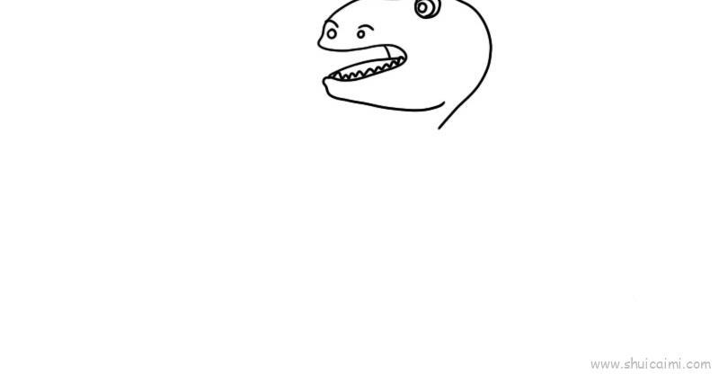 霸王龙儿童画怎么画 霸王龙简笔画简单又好看
