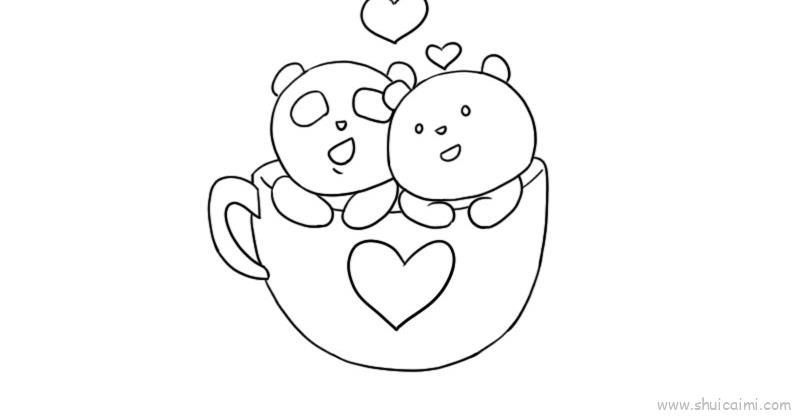 情人节杯子可爱儿童画怎么画 情人节杯子可爱简笔画顺序