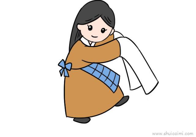 藏族服饰儿童画怎么画 藏族服饰简笔画图片大全