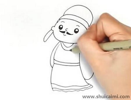 诗人杜牧儿童简笔画