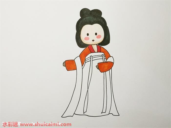 古风人物裙子怎么画 古风人物裙子简笔画漂亮卡通